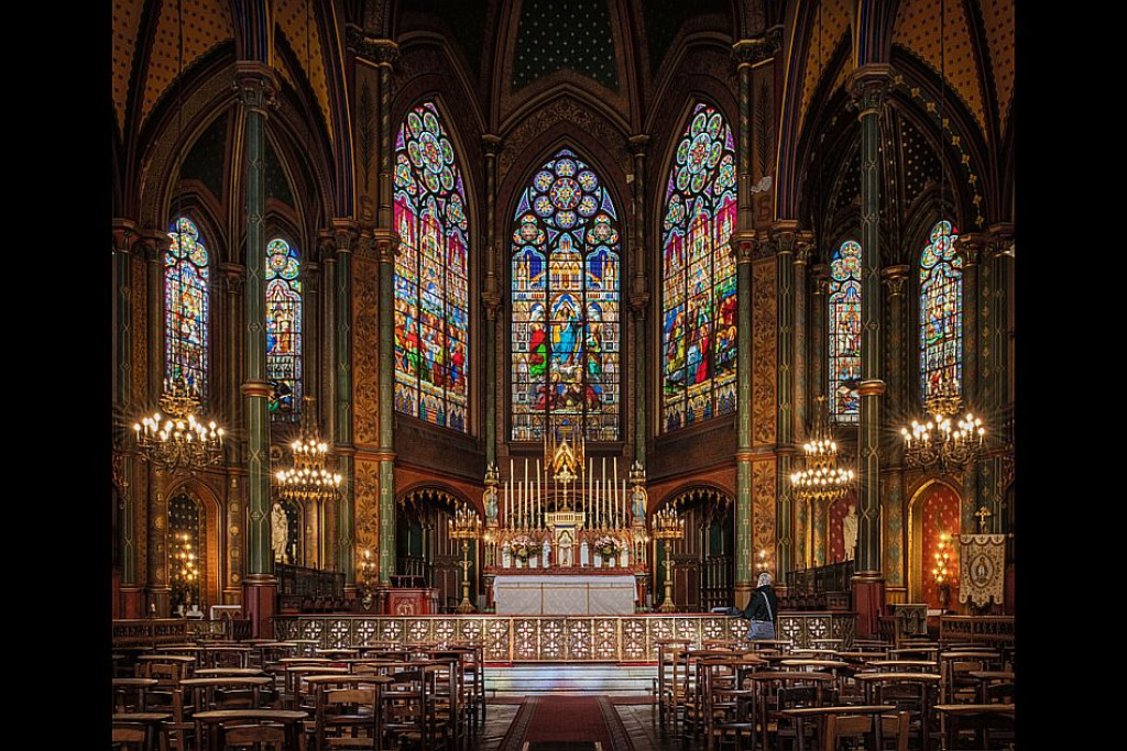 De kerk van Saint-Eugène-Sainte-Cécile in Parijs