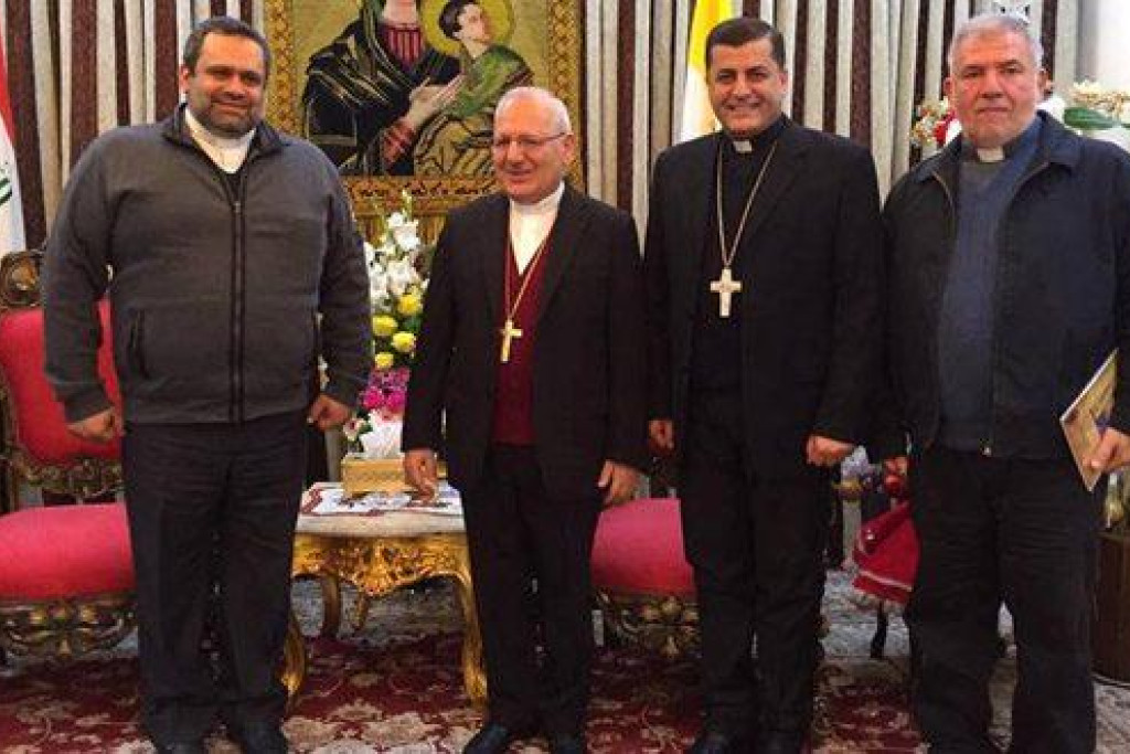 Patriarch Sako met de provinciaal voor het Midden-Oosten