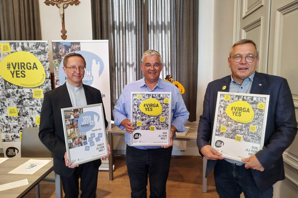Deken Ali Cornelissis, burgemeester Steven Vandeput en voorzitter Luc Smeets