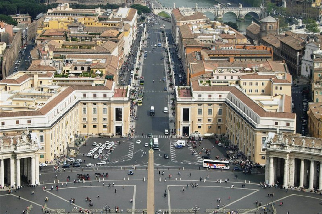 De Via della Conciliazione in Rome, het administratieve hart van het Vaticaan