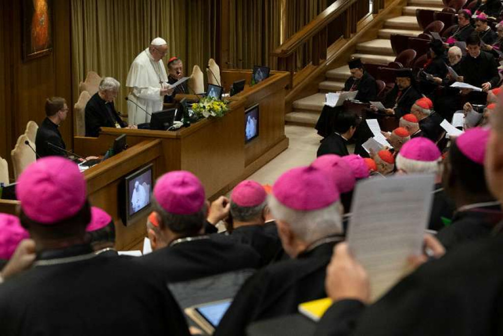 Paus Franciscus tijdens de Amazonesynode