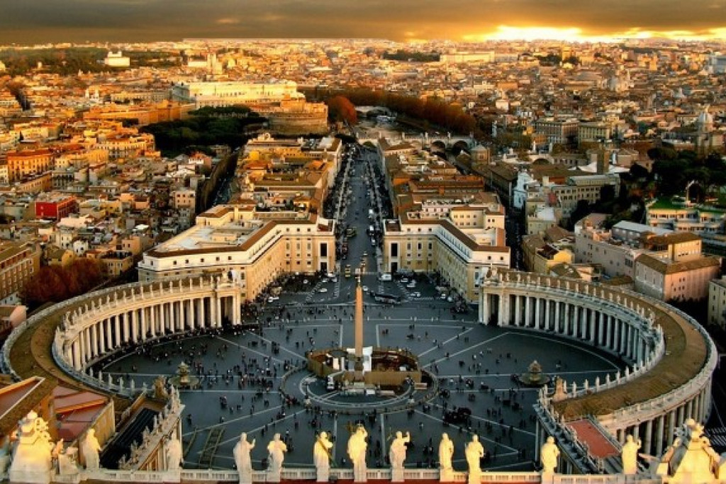 Het Sint-Pietersplein in Rome