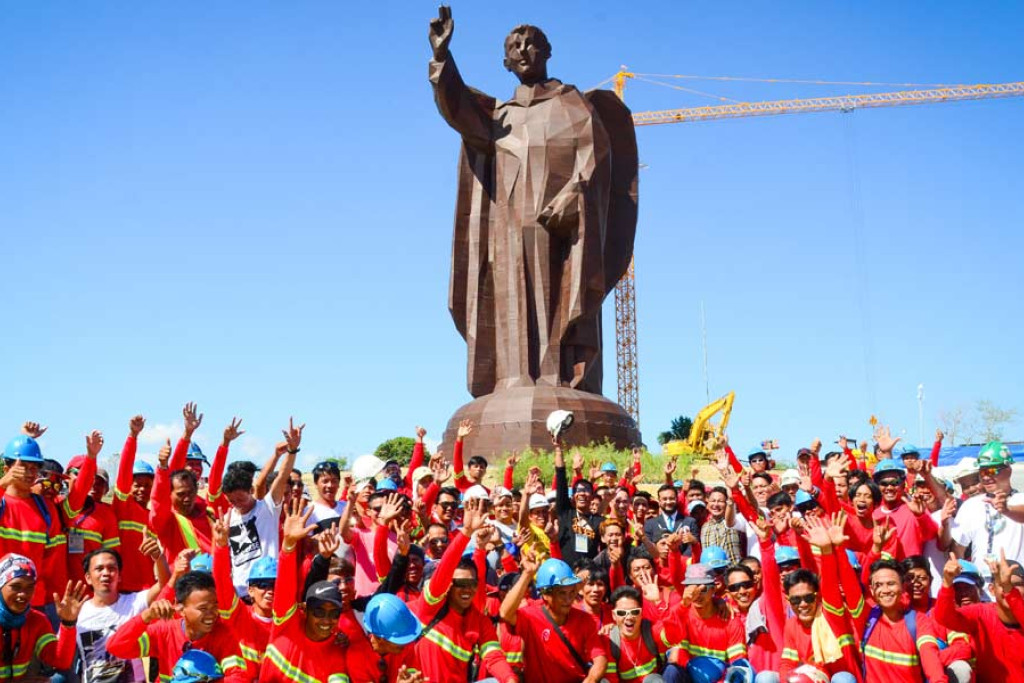 Het heiligenbeeld in bamboe