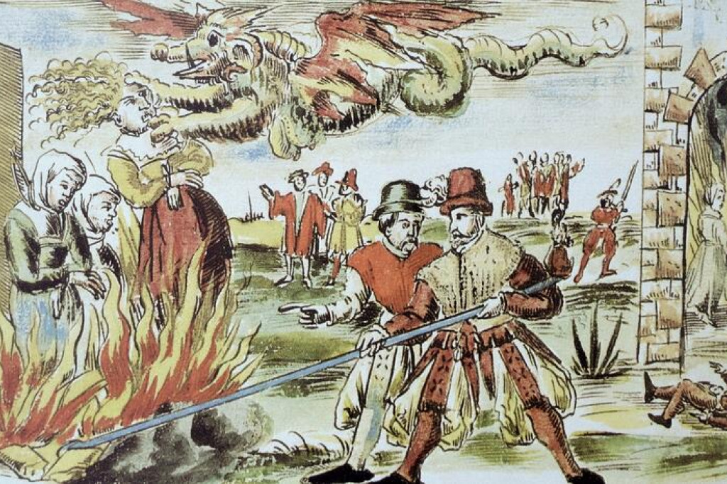 Heksen op de brandstapel, eind 16de eeuw
