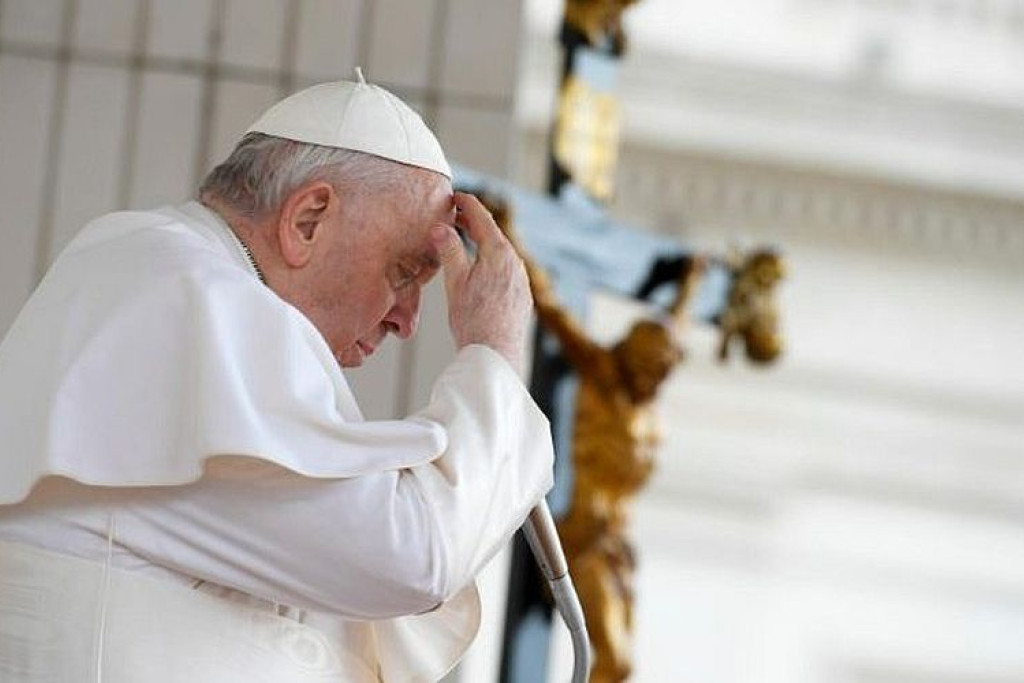 Paus Franciscus tijdens de dankmis van maandagmorgen