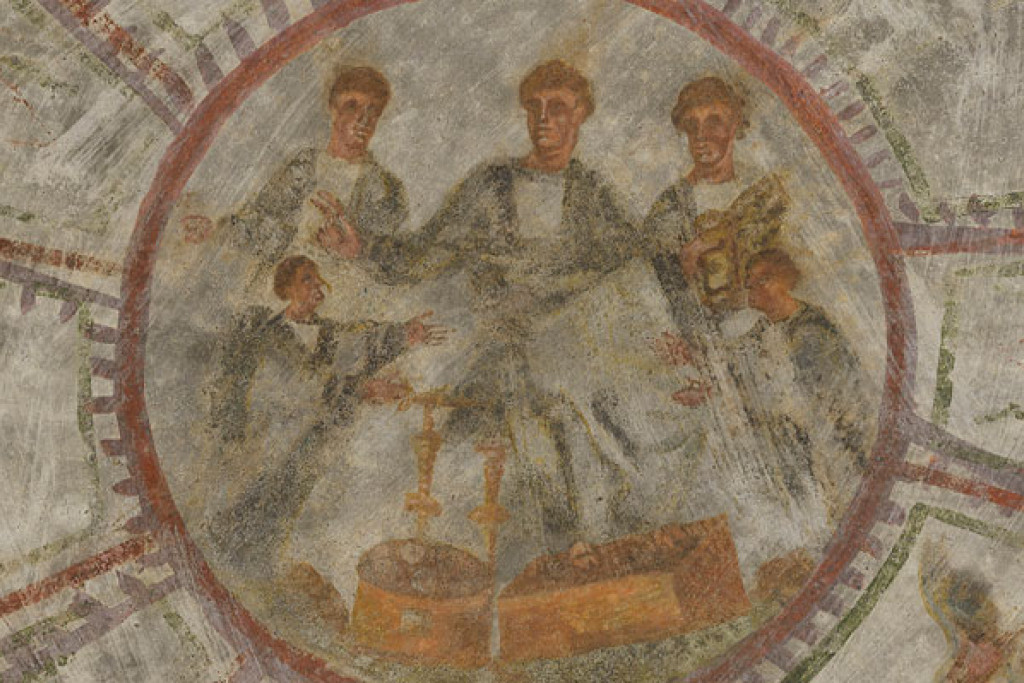 Een afbeelding in de catacomben