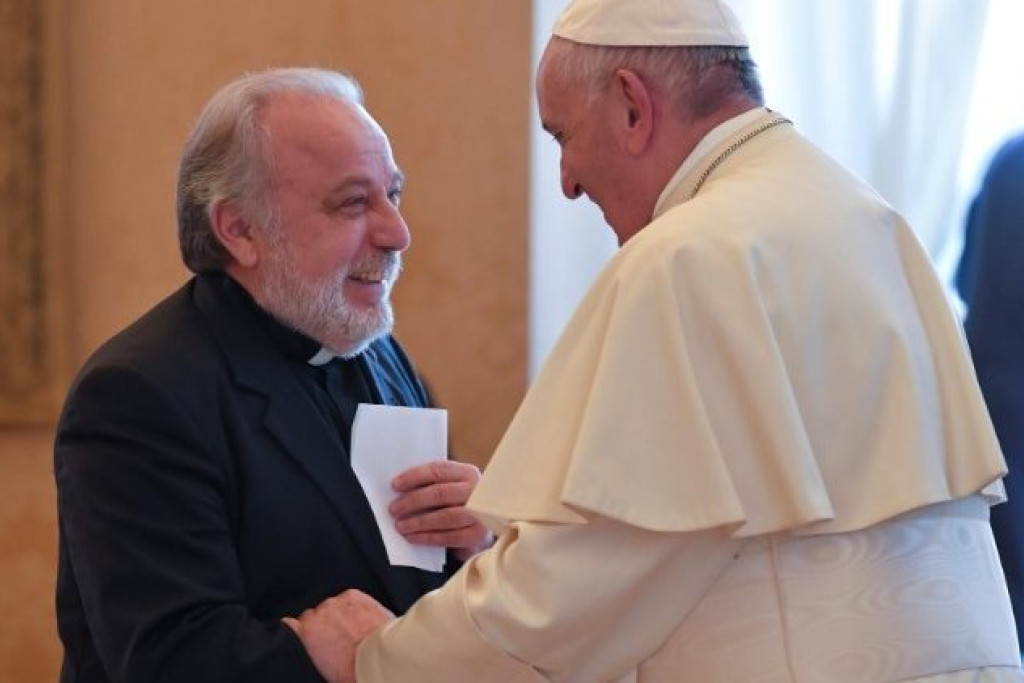 Piero Coda bij paus Franciscus