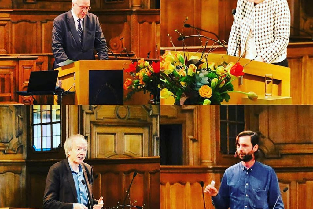 Bart Preneel, Lode Lauwaert, Esther Reed en Jan Wouters.
