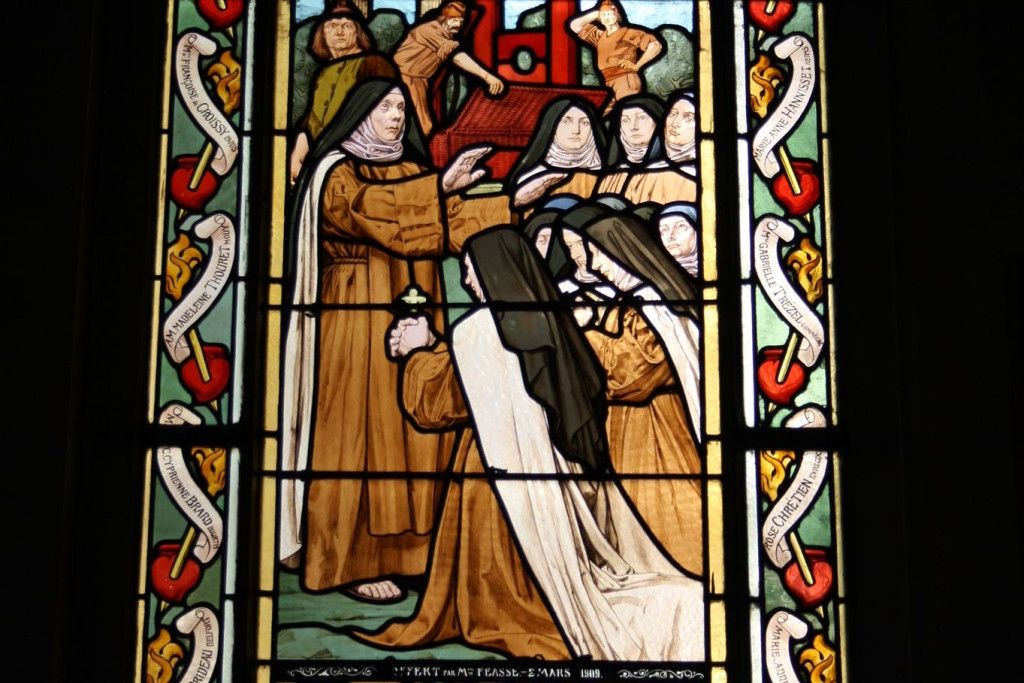 Glasraam van de karmelietessen van Compiègne