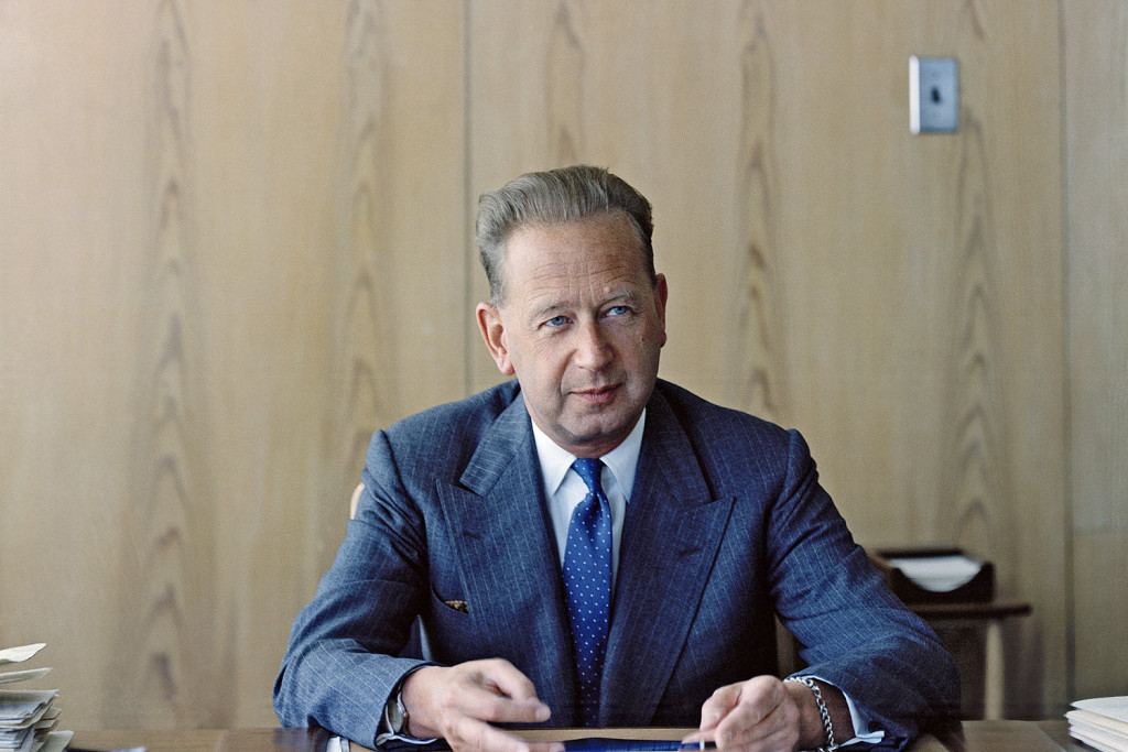 Dag Hammarskjöld, secretaris-generaal van de Verenigde Naties