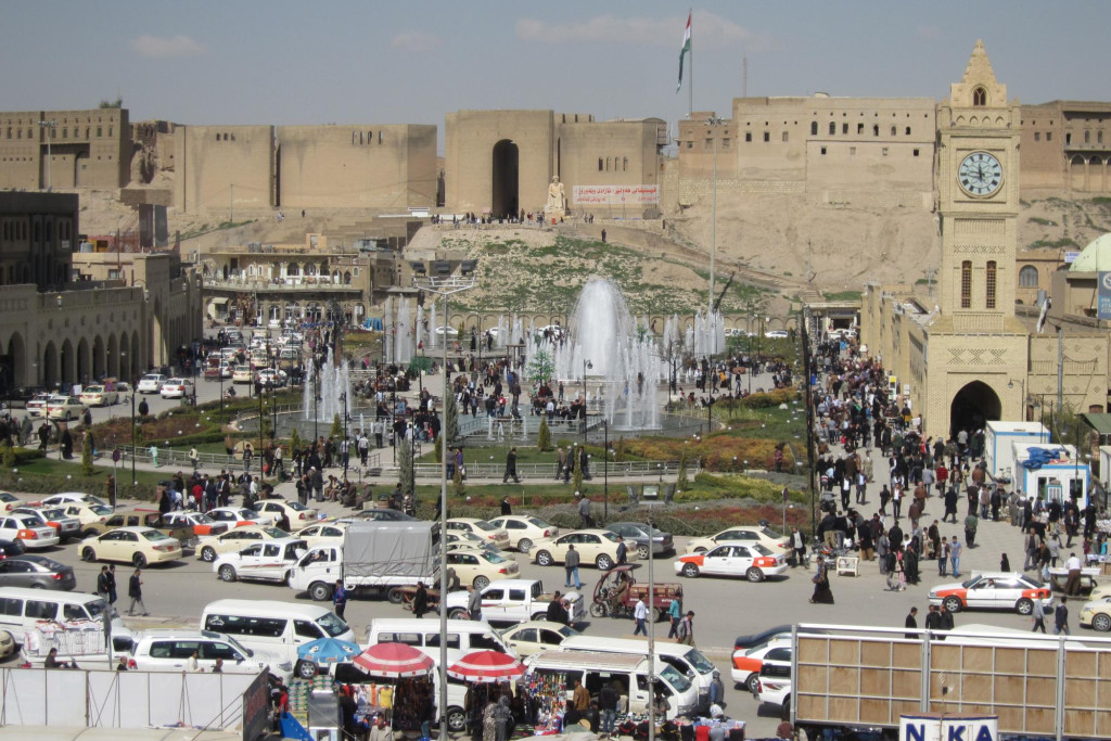 De citadel van de oude stad van Erbil