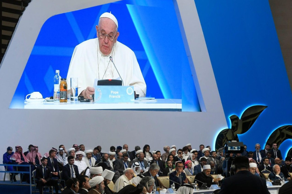 Paus Franciscus in zijn slottoespraak