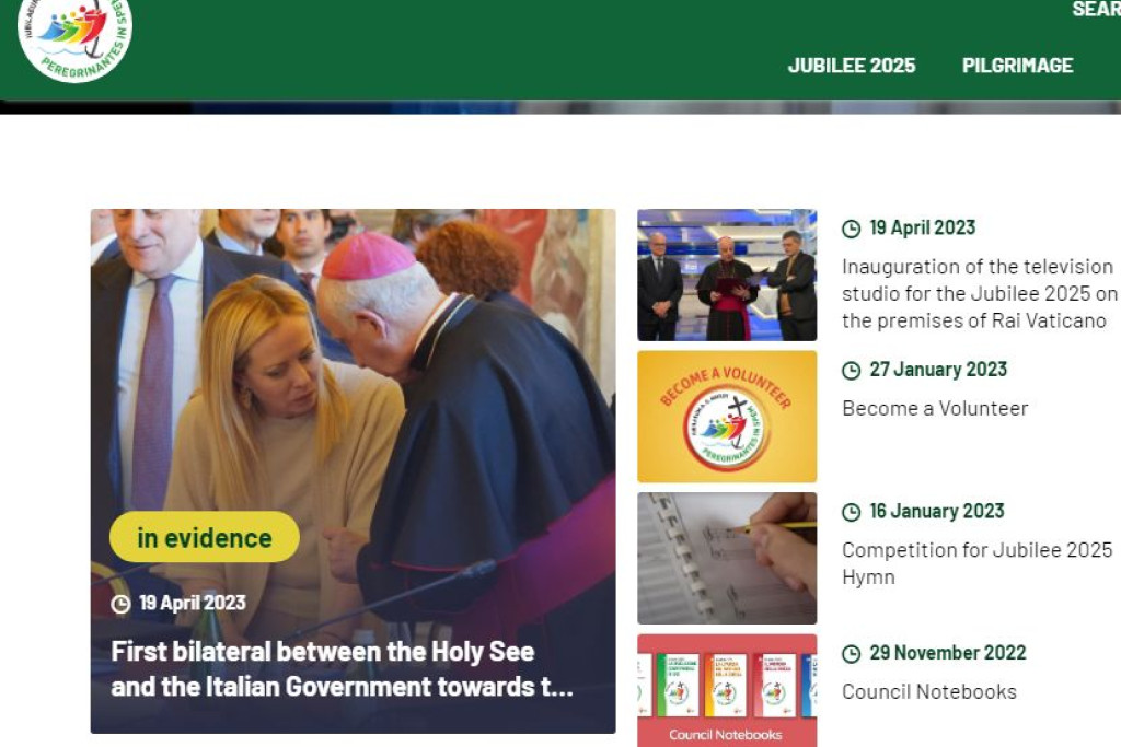 De website voor het Heilig Jaar 2025