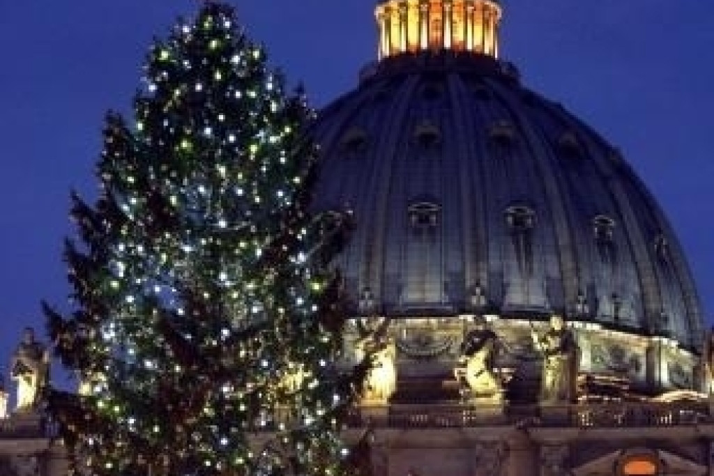 Kerstmis op het Sint-Pietersplein in Rome