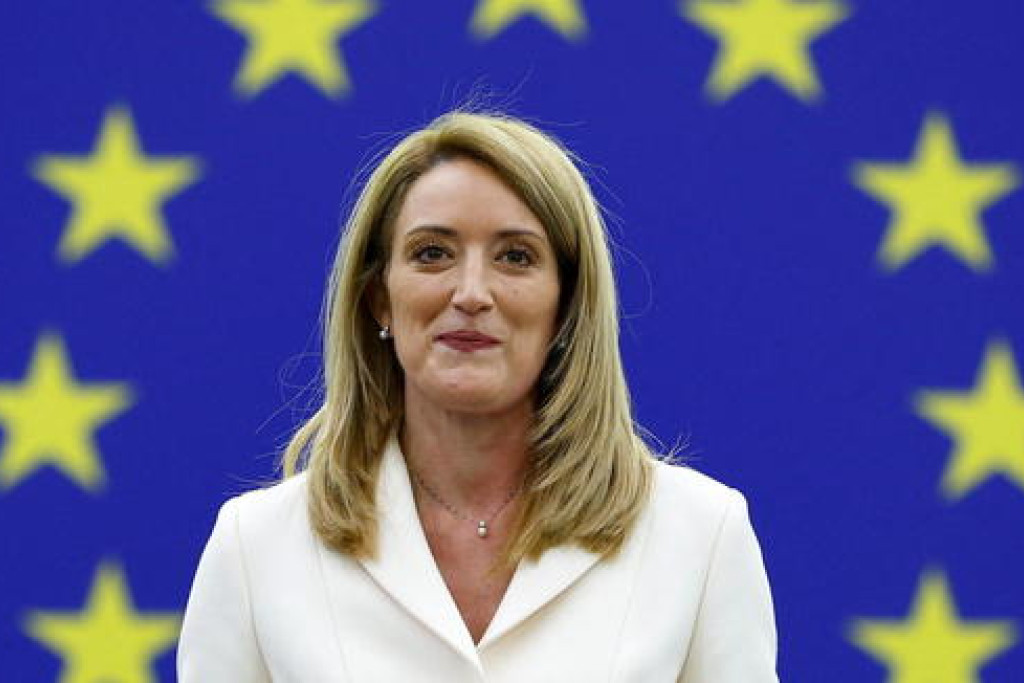 Roberta Metsola, de voorzitter van het Europese Parlement