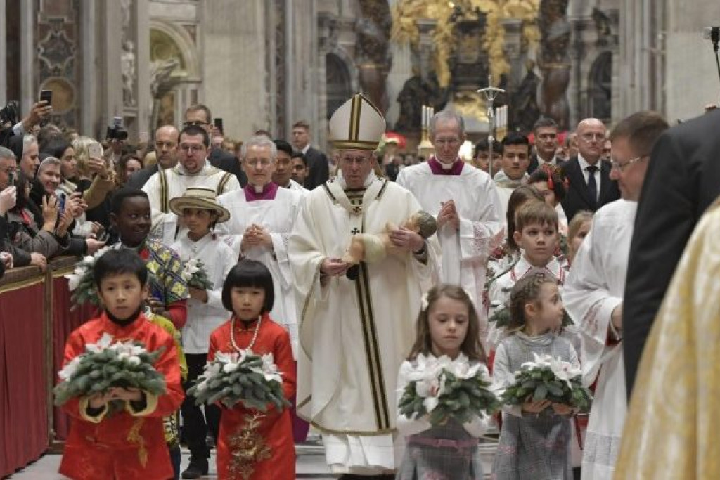 Middernachtmis in Rome op kerstavond