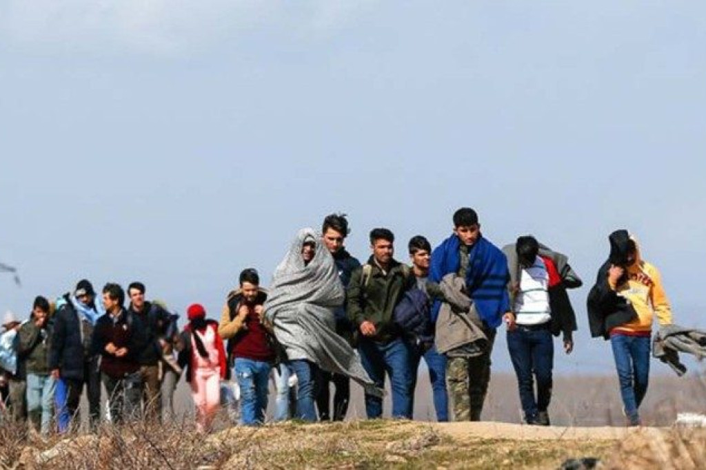 Migranten op weg