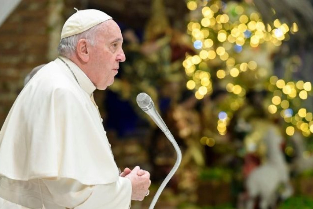 Paus Franciscus tijdens een audiëntie