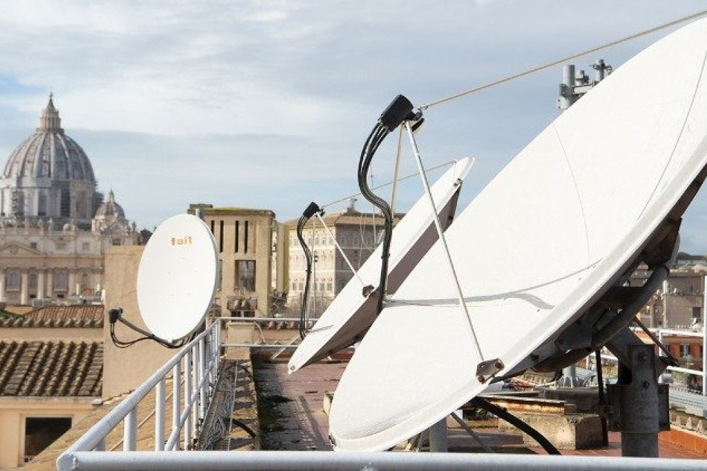 Zendinstallatie van Radio Vaticaan/CTV op de Sint-Pietersbasiliek