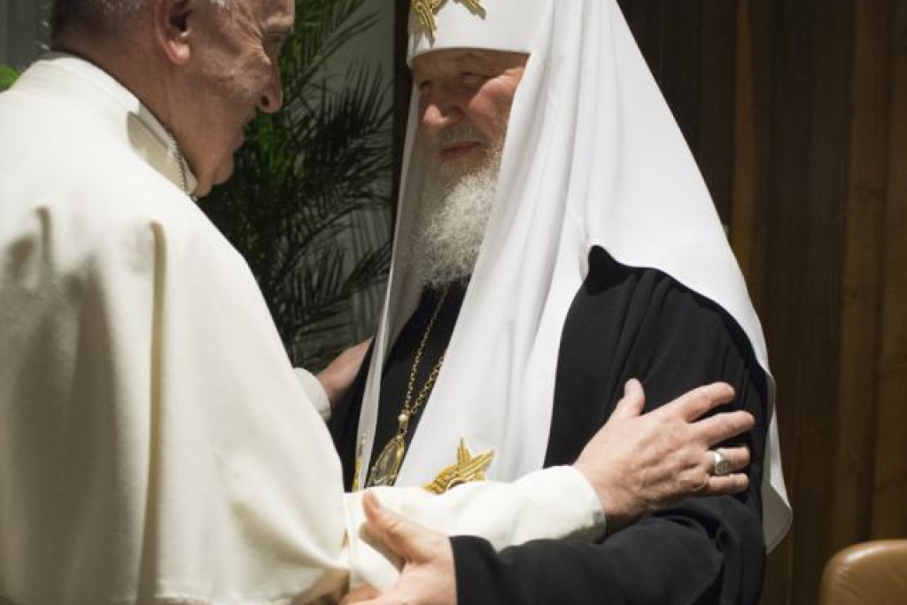 Paus Franciscus en patriarch Kirill