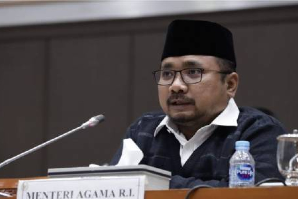 De minister van Religieuze Zaken Menag RI Yaqut Cholil Qoumas 