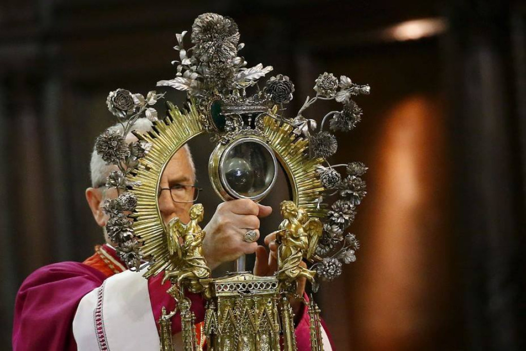 De relikiwie van Sint Januarius
