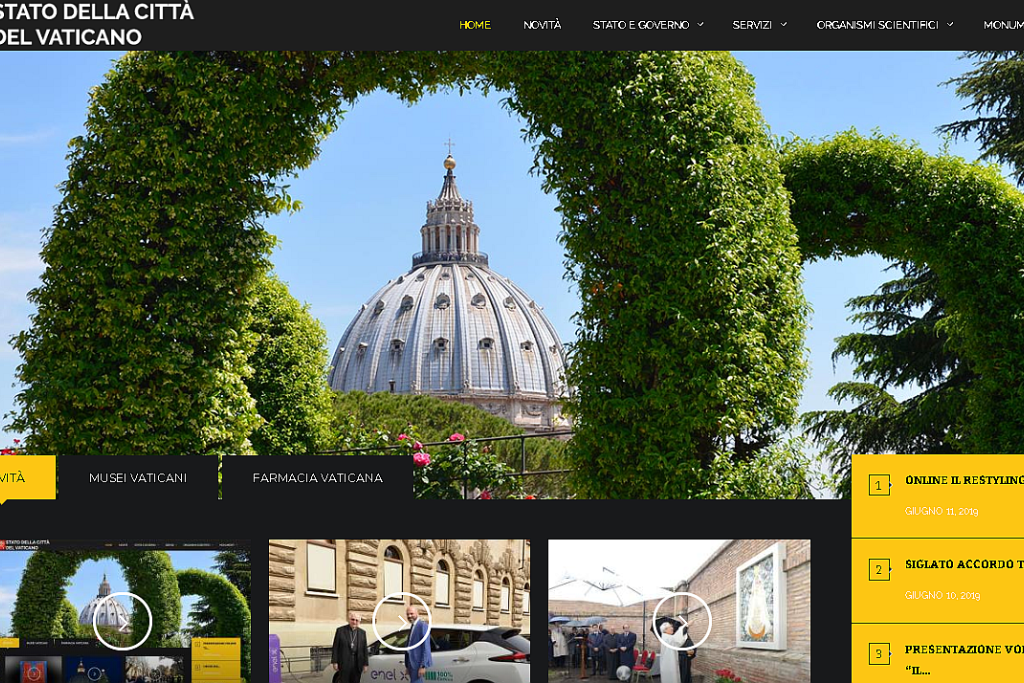 De website van Vaticaanstad